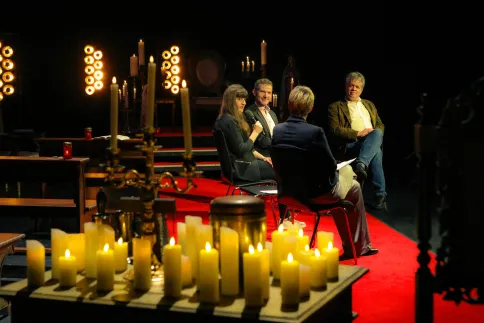 DAS SCHWEIGEN DES HEILIGEN VATERS Nachgespräch – Anna Kassin, Joachim Frank, Traudl Bünger, Marcus Bensmann