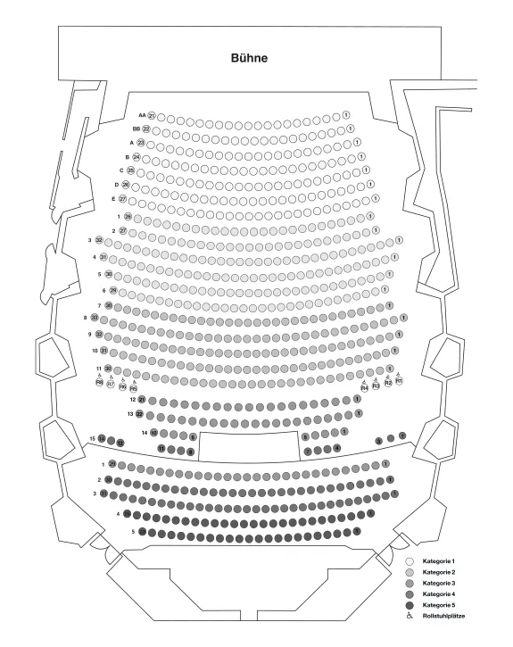 Saalplan Schauspielhaus